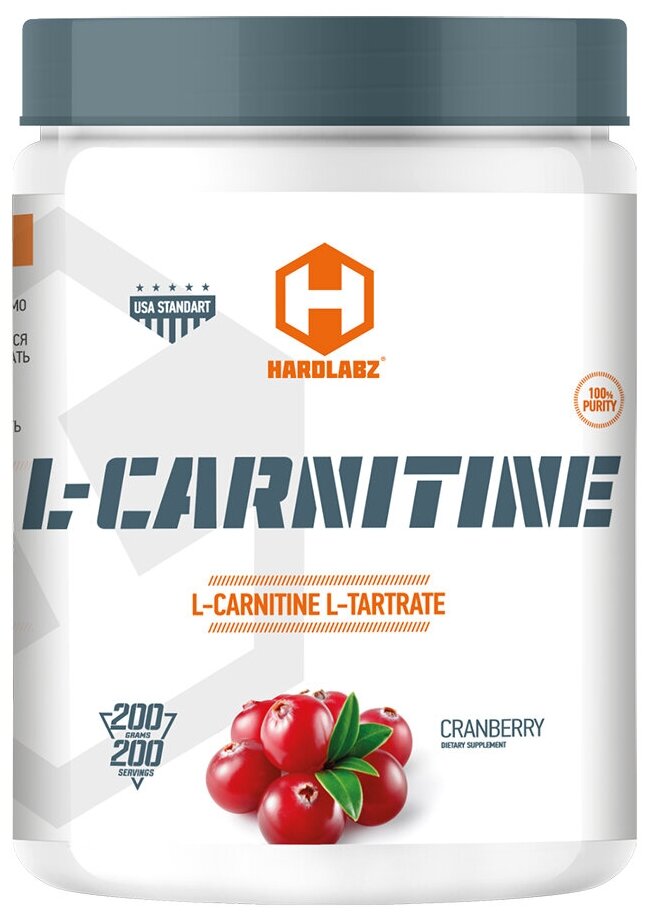 Жиросжигатель Hardlabz L-Carnitine клюква (200г)