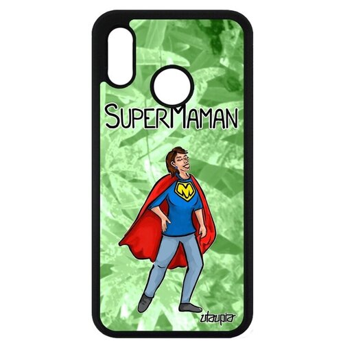 фото Красивый чехол на мобильный // huawei p20 lite // "супермама" веселый мамуля, utaupia, светло-зеленый