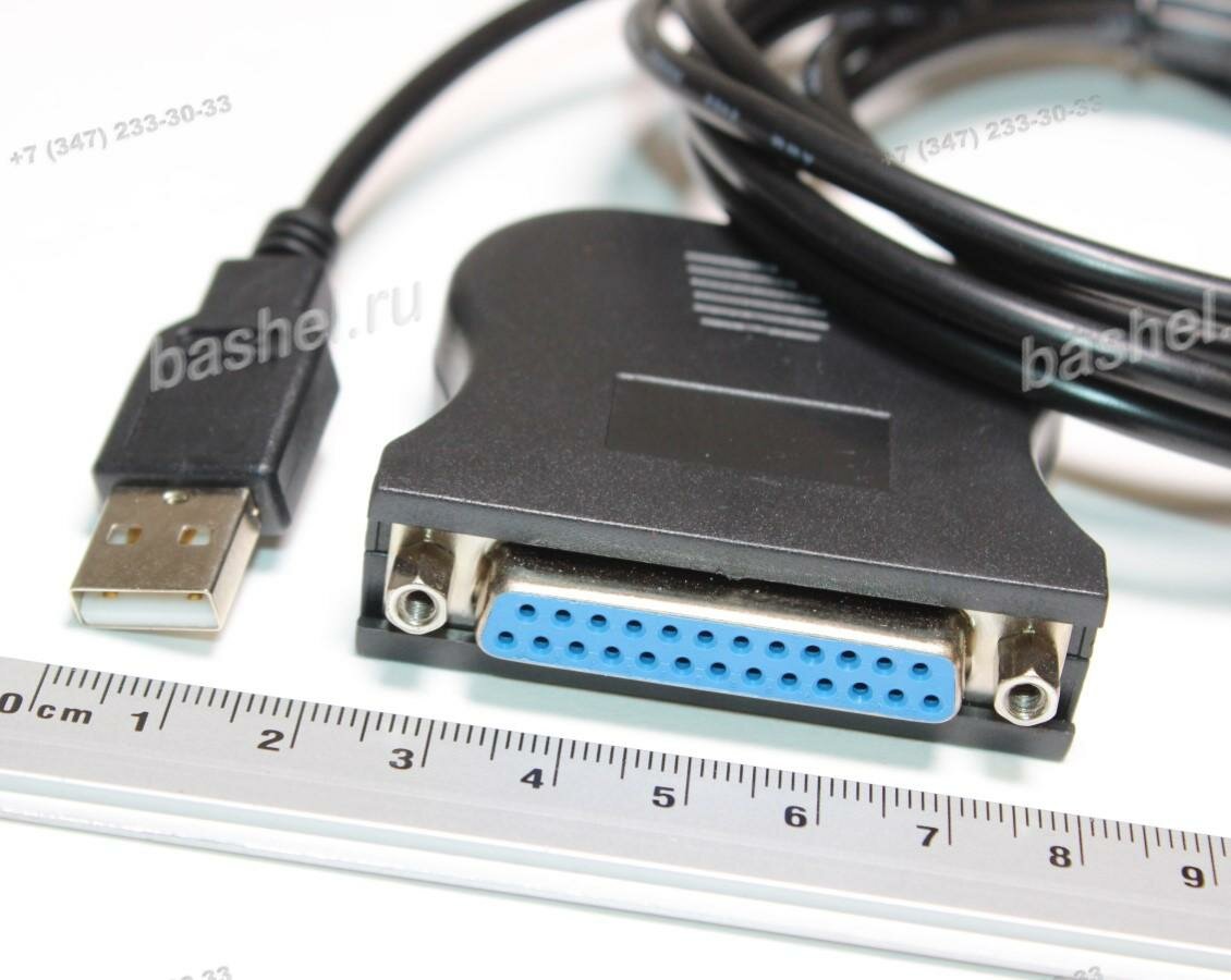 Переходник USB A(M) - LPT(F) ULB-225N18, длина кабеля 1.8 м, крепеж разъема - гайки, ORIENT