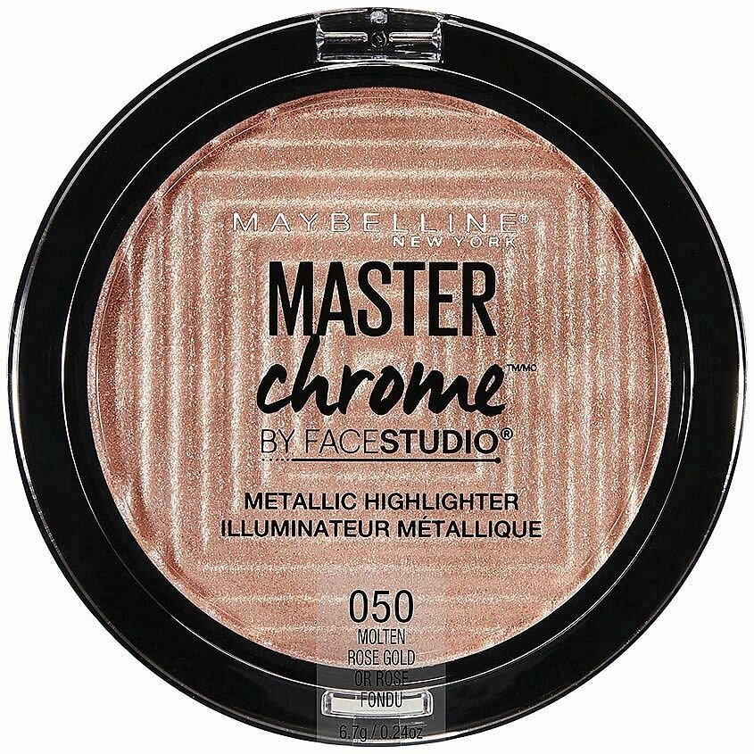 MAYBELLINE NEW YORK Хайлайтер для лица "Master Chrome" для сияния кожи, 050, Molten Rose Gold, 6.7 г