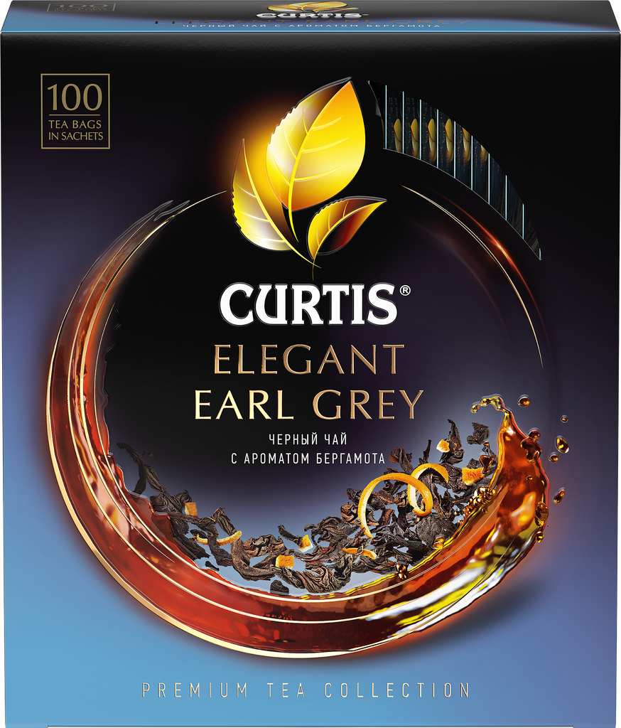 Чай черный CURTIS Elegant Earl Grey, 100пак