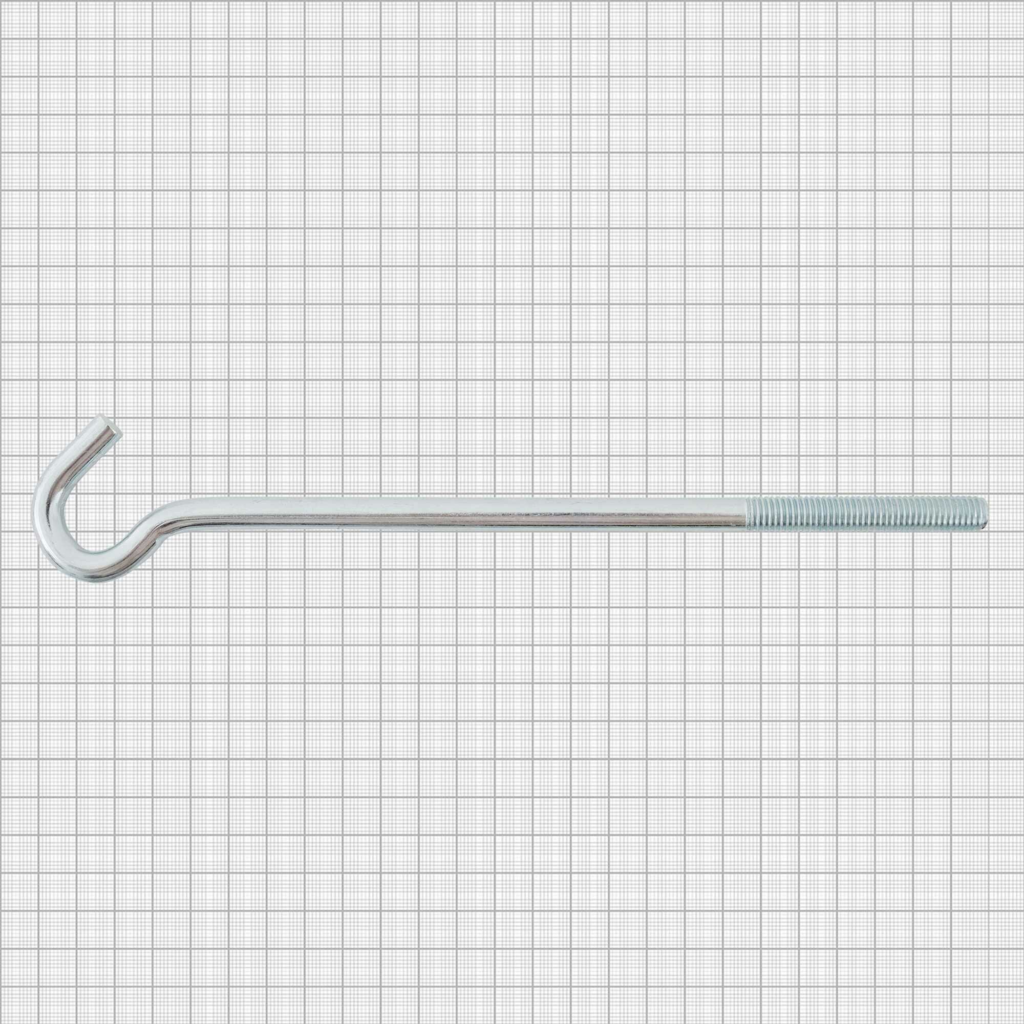 Крюк-полукольцо 10х210 мм сталь оцинкованная