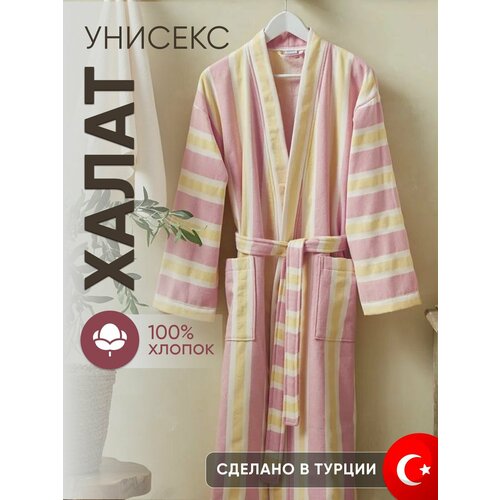 Халат , размер L/XL, розовый women s blue mimosa bamboo bathrobe