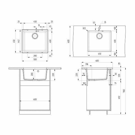 Кухонная мойка Ulgran - фото №7