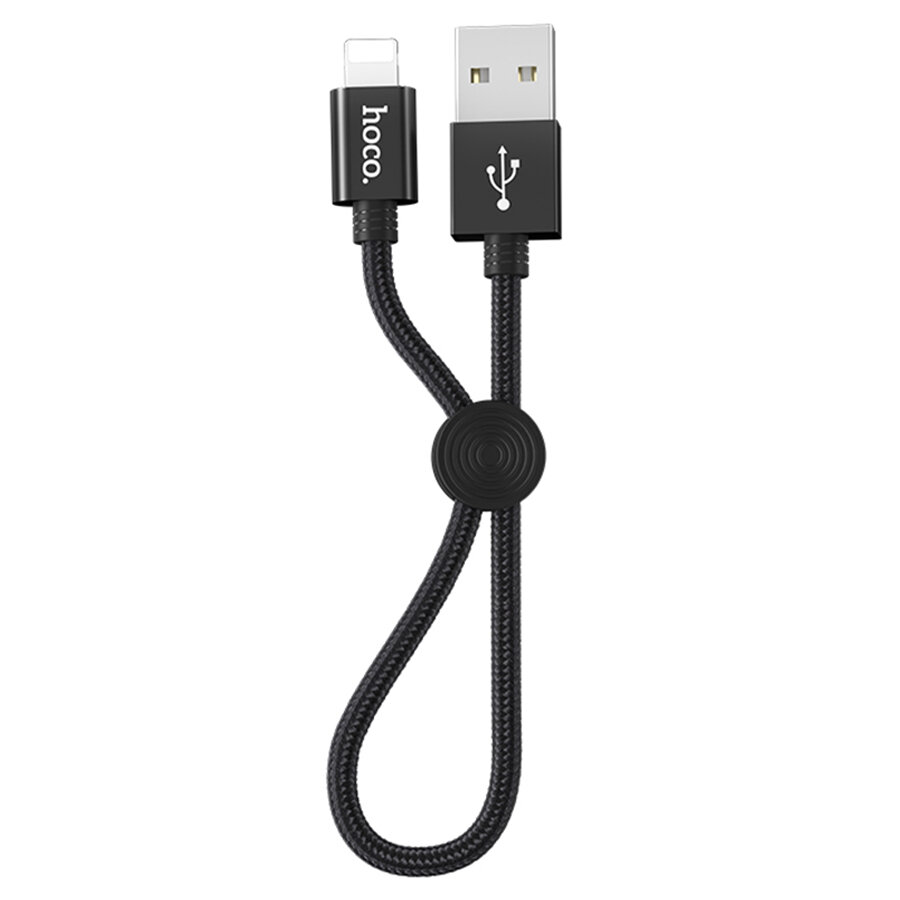 Кабель для айфон USB HOCO X35 Premium USB - Lightning, 2.4А, 25 см, черный
