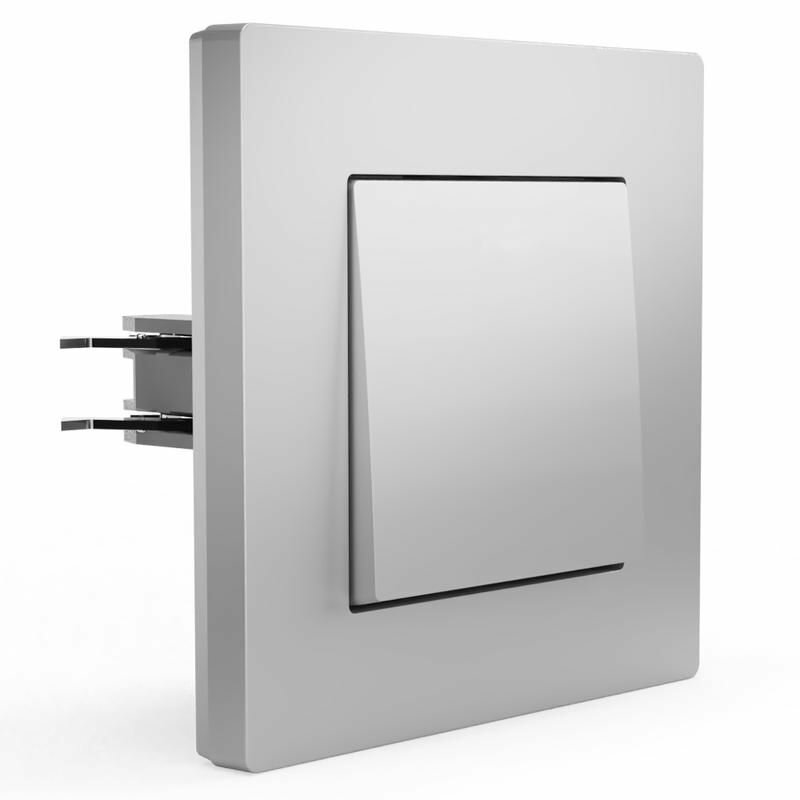Выключатель 1-кл. СП Pixel 10А IP20 в сборе алюм. TOKOV ELECTRIC TKE-PX-V1F-C03 - фото №3