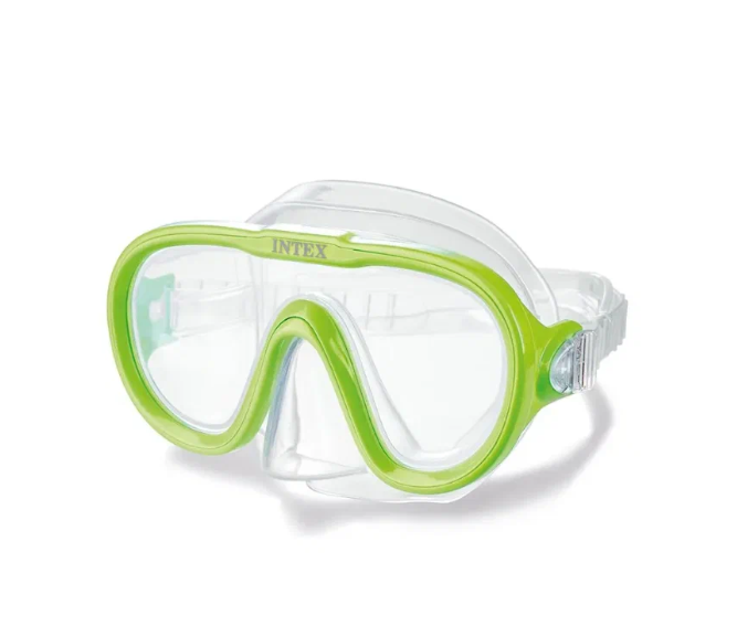 Маска для плавания, от 8 лет, SEA SCAN SWIM MASKS Intex 55916 зеленый