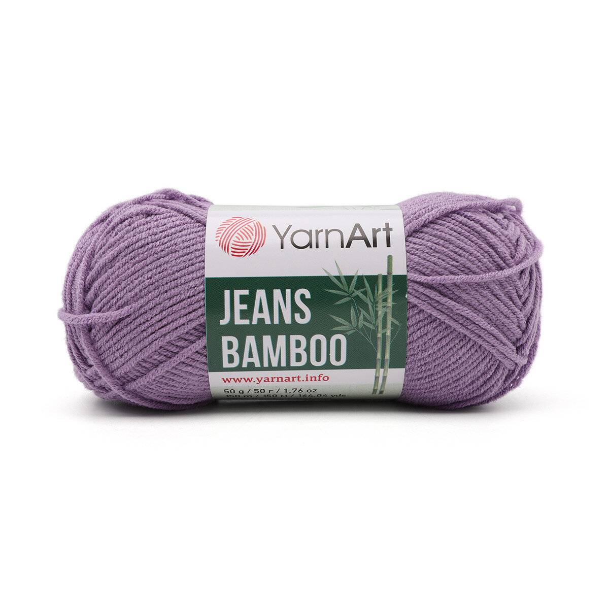 Пряжа для вязания YarnArt 'Jeans bamboo', 50г, 150м (50% бамбук, 50% полиакрил) (116 сиреневый), 10 мотков