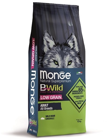 Сухой корм для собак Monge BWILD Feed the Instinct Low Grain, дикий кабан 1 уп. х 1 шт. х 12 кг