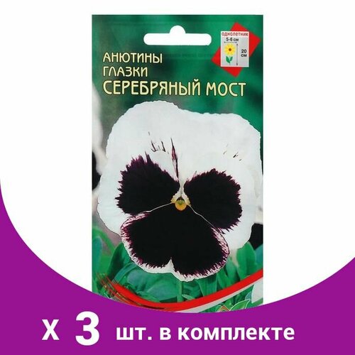 Семена цветов Анютины глазки 'Серебрянный мост', 40 шт (3 шт) семена цветов анютины глазки серебрянный мост 40 шт 3 шт