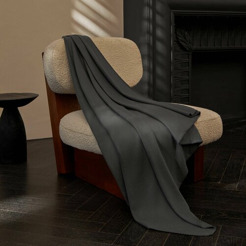 Плед 130х170 см флис серый Fleece 599₽