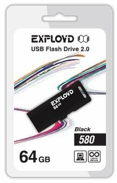 USB флэш-накопитель (EXPLOYD 64GB 580 черный [EX-64GB-580-Black])