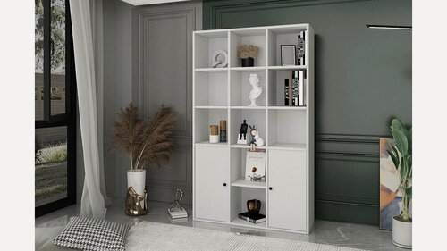 Изображение товара Книжный стеллаж Билли Айден 2 Белый Фасадный 0101 NOW 97x30x160 см, Дом мебели для вас