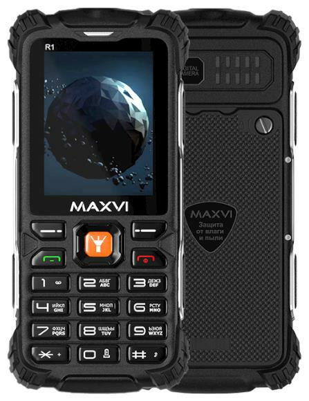 Телефон мобильный (MAXVI R1 Black)