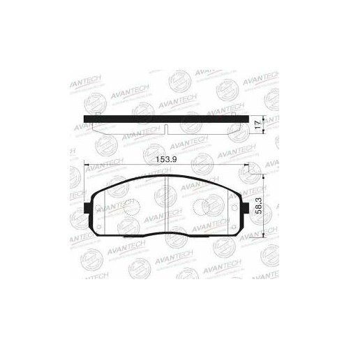 Тормозные колодки avantech (противоскрипная пластина в Avantech AV086