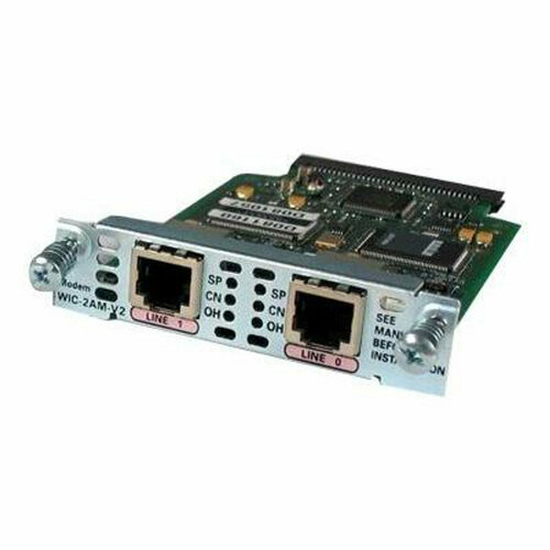 соединительный модуль cisco c9300 nm 4g Интерфейсный модуль Cisco WIC-2AM-V2 2хRJ-11 для Cisco ISR G2 1900 2900 3900