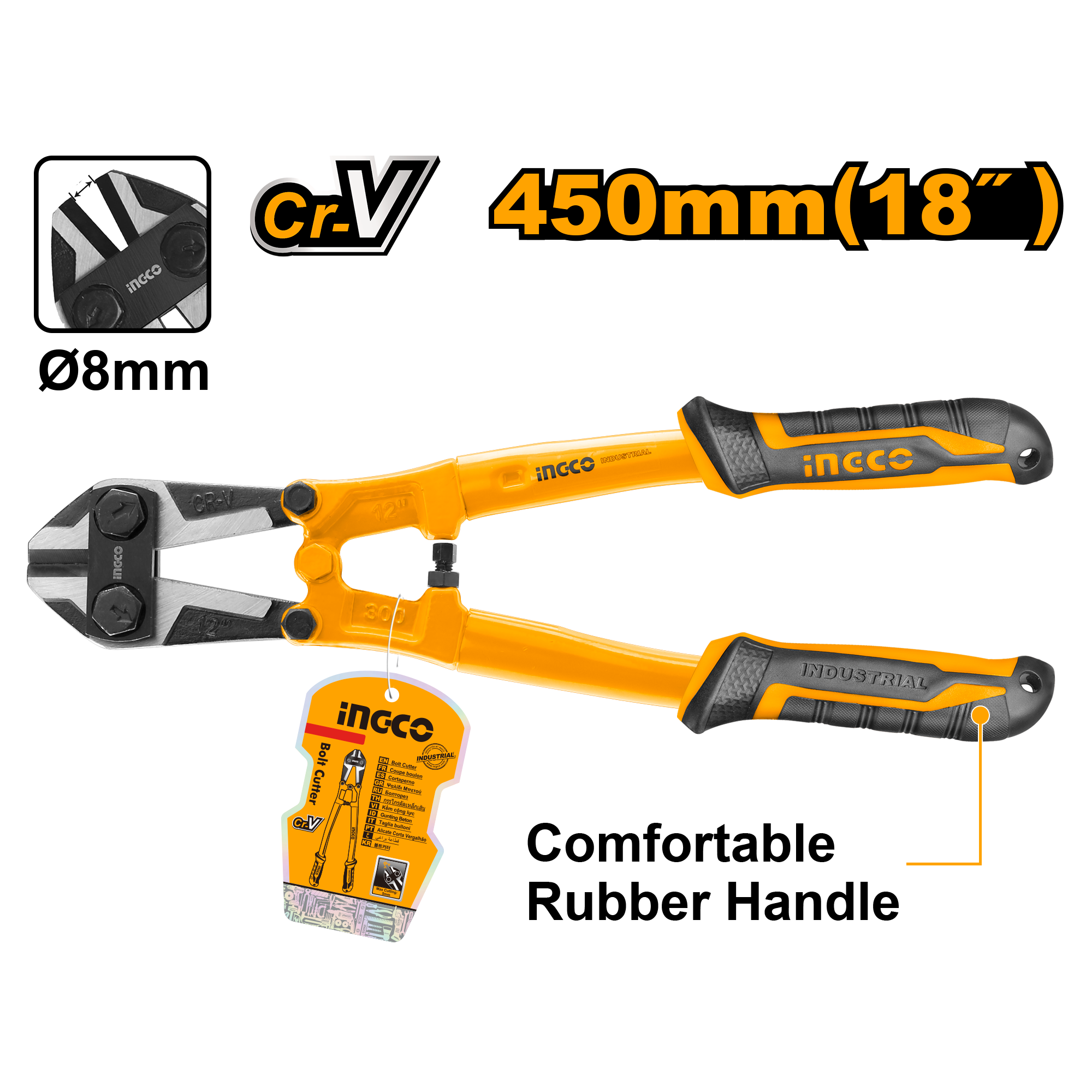 Болторез INGCO HBC0818 INDUSTRIAL 450 мм