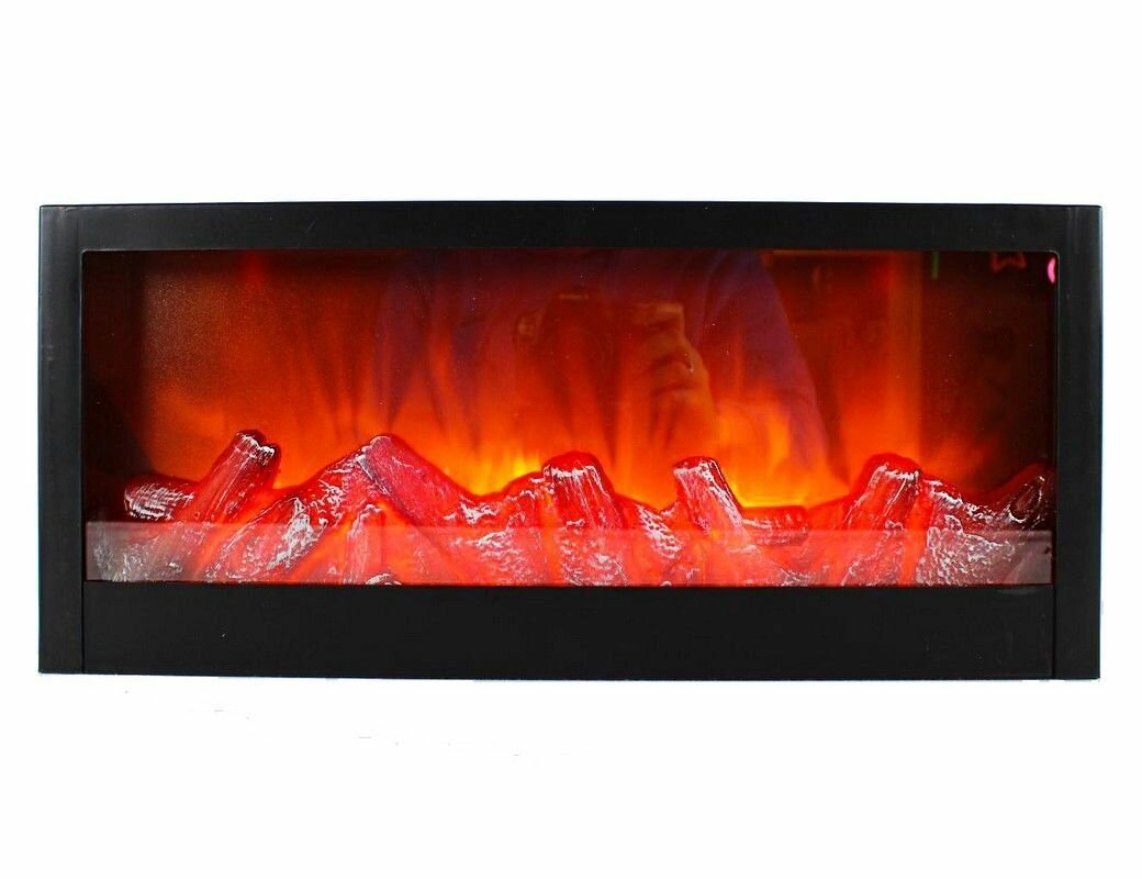 Электрический камин камелёк амеланд имитация пламени, 3 LED-огня, 45x20х10 см, батарейки