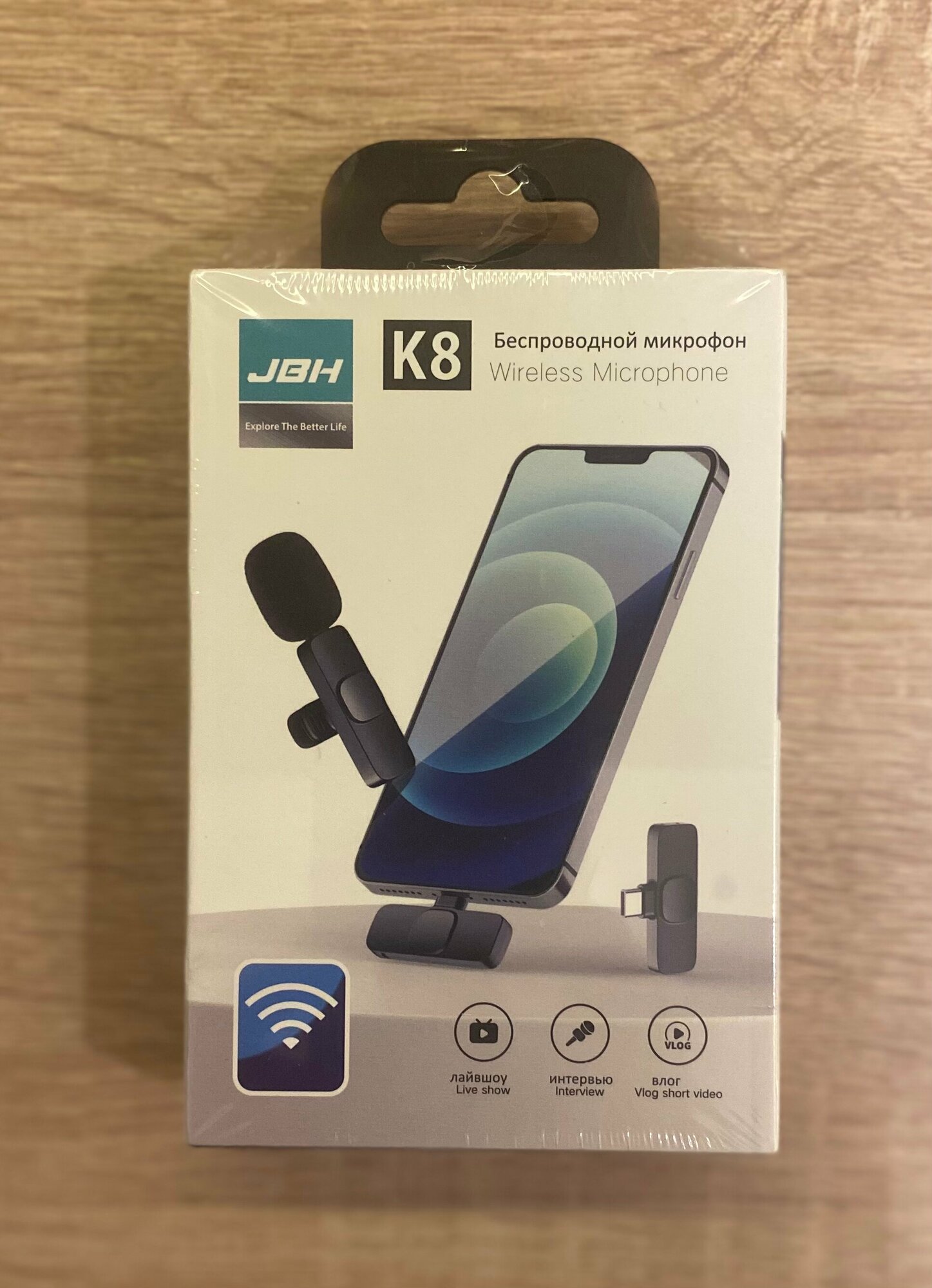 Микрофон / Микрофон беспроводной / Микрофон петличный Type-C K8 JBH — фото 1