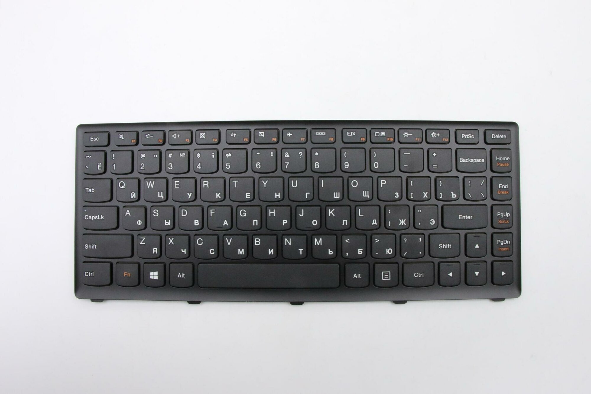 Клавиатура для ноутбука Lenovo S40-70/S300 раскладка - русская, без подсветки, черная (25208665), оригинал