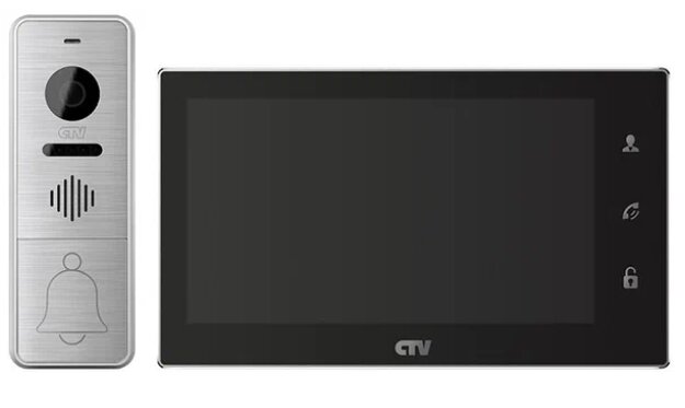 Комплект видеодомофона CTV CTV-DP4706AHD серебро