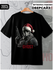 Футболка черная оверсайз ДТФ новый год Call of duty (Ghost, Гоуст, шапка Санты, ...