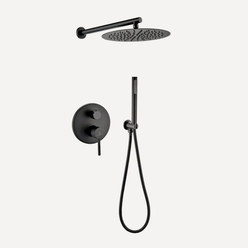 Изображение товара Душевая система скрытого монтажа Grocenberg GB5099BL-3 Черный матовый, высокий душ