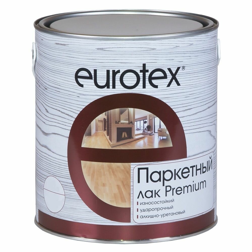 Лак паркетный алкидно уретановый Eurotex Premium полуматовый (25л)