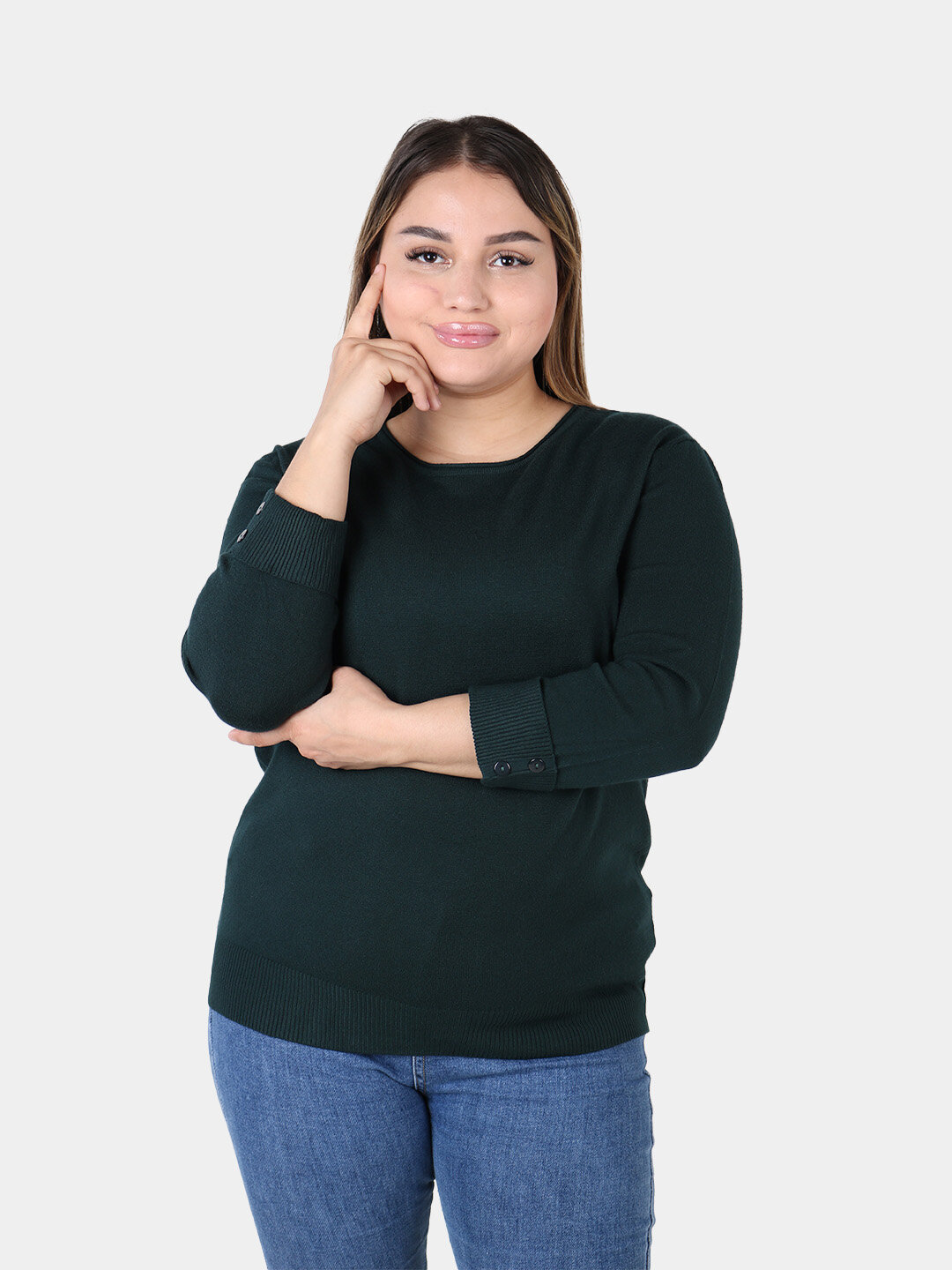 Свитер размер One Size, , темно-зеленый