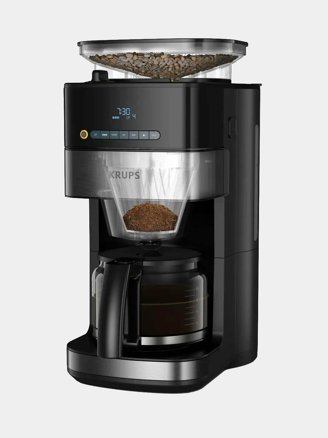 Кофеварка Krups Grind Aroma KM832810 - 1000 Вт, 1.25 л, 10-15 чашек — фото 1