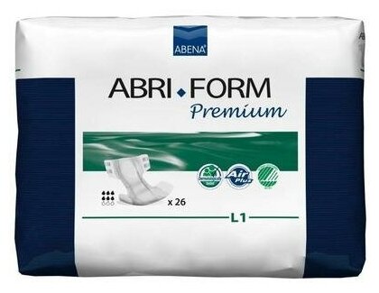 Abena Подгузники для взрослых Abri-Form Premium L1, объем талии 100-150 см, 26 шт.