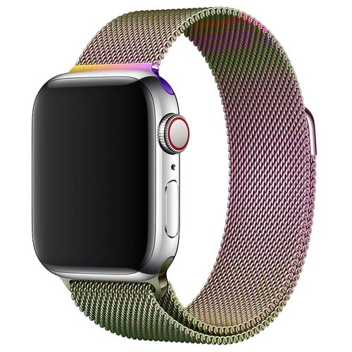 Металлический ремешок "миланская петля" для Apple Watch Series 1-8 и Ultra - 42/44/45/49 мм (эпл вотч), светлый хамелеон