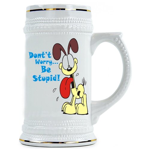 фото Пивная кружка don't worry, be stupid drabs