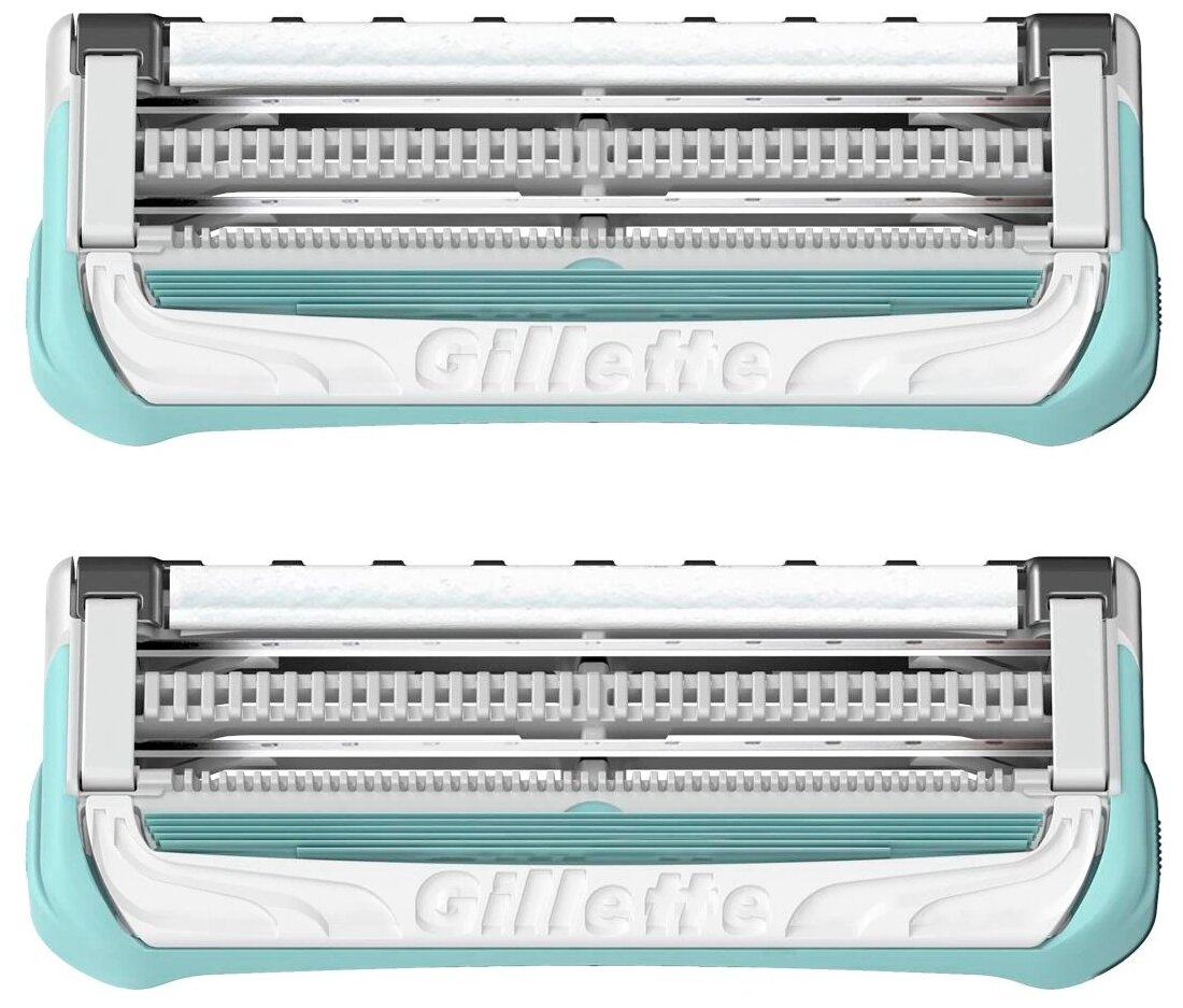 Кассеты сменные для безопасных бритв Venus Satin Care Gillette/Жиллетт 4шт Procter & Gamble Manufacturing GmbH - фото №2