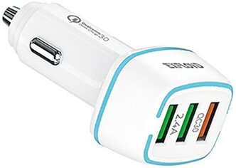 Зарядное устройство Exployd Ray 3хUSB 2.4A 30W QC 3.0 White EX-Z-1218