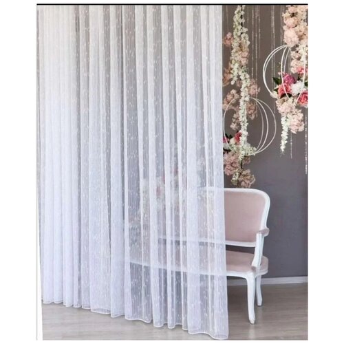 Тюль кристалон-капельки, белый, пр-во Турция, 600*270см