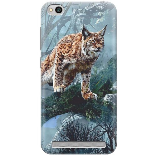 фото Re:pa накладка transparent для xiaomi redmi 5a с принтом "дикая рысь"
