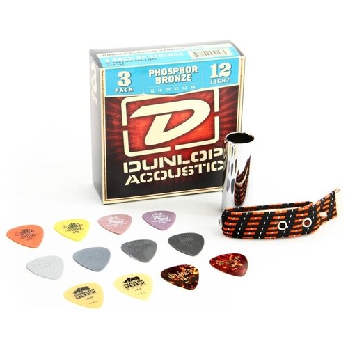 фото Dunlop ga24 acoustic guitar accessory pack набор аксессуаров для гитары