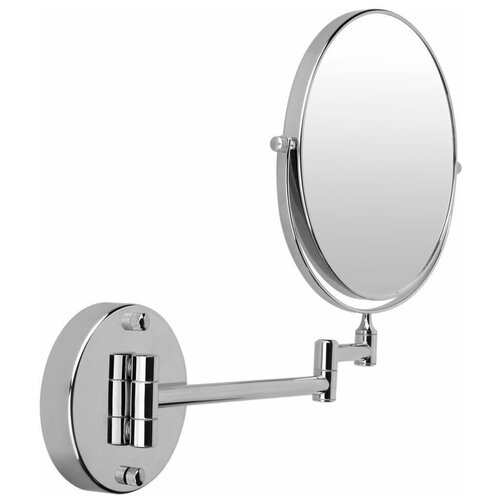 Зеркало с держателем, круглое, металлик, Frap, F6108