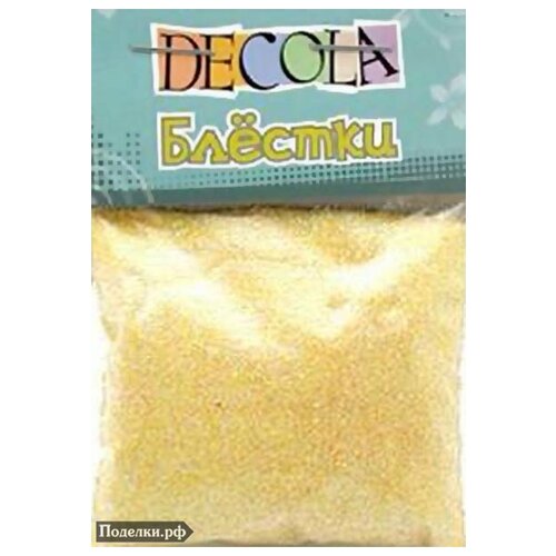 Блестки декоративные Decola W041-233-03 желтый радужный цвет 0.3 мм 20 г, цена за 1 шт.