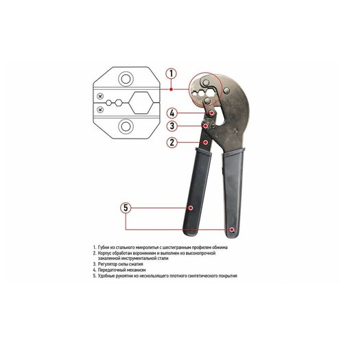 кримпер профессиональный для обжима коаксиальных разъемов rg 58 rg 6 rg 11 rg 213 Кримпер для обжима F и BNC разъемов (HT-106-Е)(TL-106E) 12-3204-4