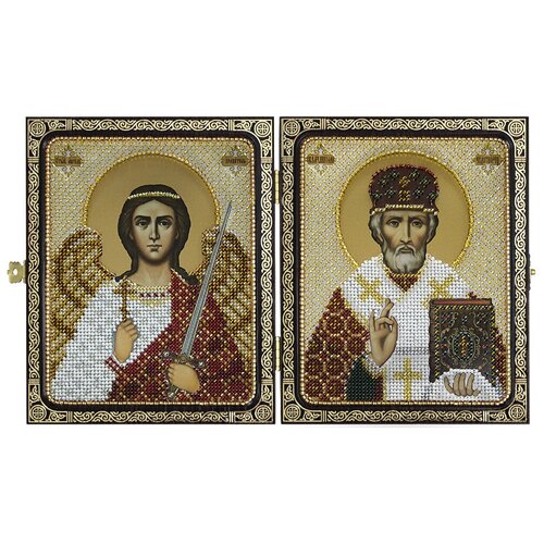 фото Набор для вышивания "новая слобода" николай чудотворец и ангел хранит. 9.5х12 см nova sloboda