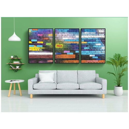 фото Набор модулных постеров для интерьера "задний план, текстура, стена" 60x90 см. в тубусе, без рамки lotsprints