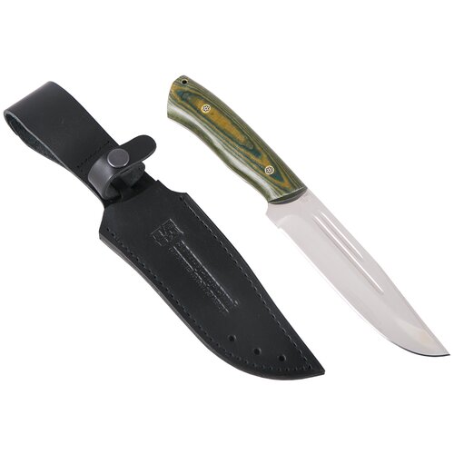 фото Нож цельнометаллический фултанг "секач" (сталь 95x18, микарта желто - зеленая) златоустовский оружейный завод