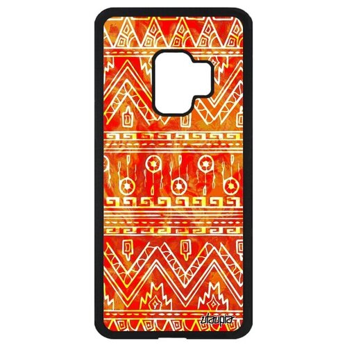 фото Красивый чехол на смартфон // galaxy s9 // "ацтекские мотивы" индейский стиль, utaupia, оранжевый