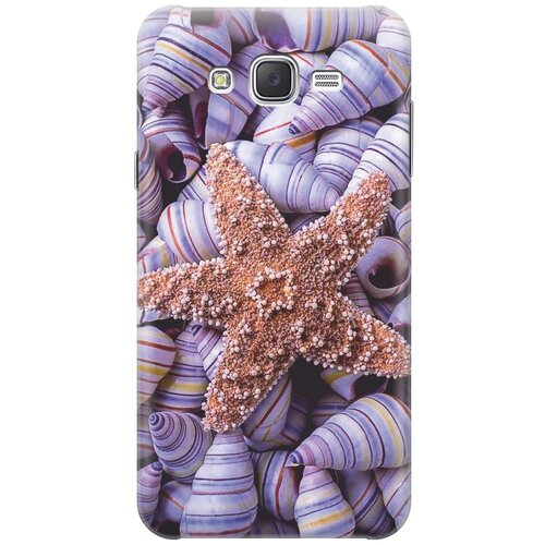 фото Re:pa накладка transparent для samsung galaxy j7 (2015) с принтом "сиреневые ракушки"