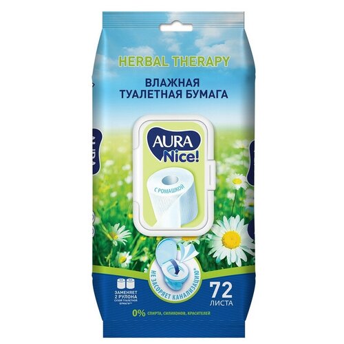 Купить Туалетная бумага Бумага туалетная влажная AURA 72 штуки в упаковке, Туалетная бумага и полотенца
