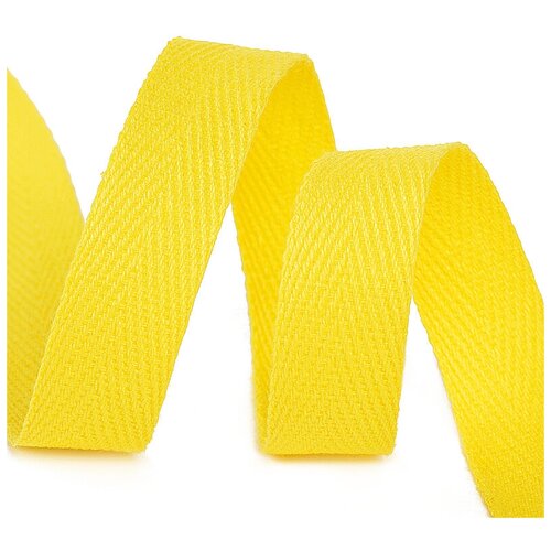 Лента киперная хлопок шир.15 мм цв. желтый упак.50 м
