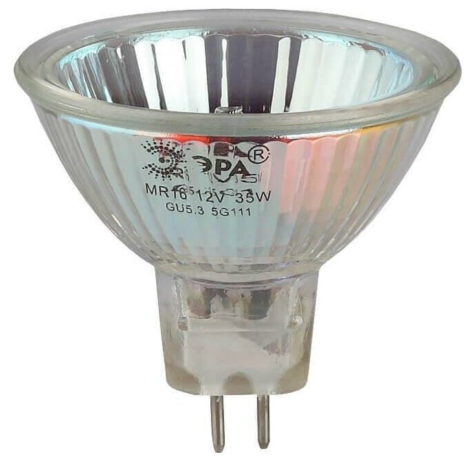 ЭРА Лампа галогенная ЭРА GU5.3 35W 2700K прозрачная GU5.3-JCDR (MR16) -35W-230V-CL C0027363