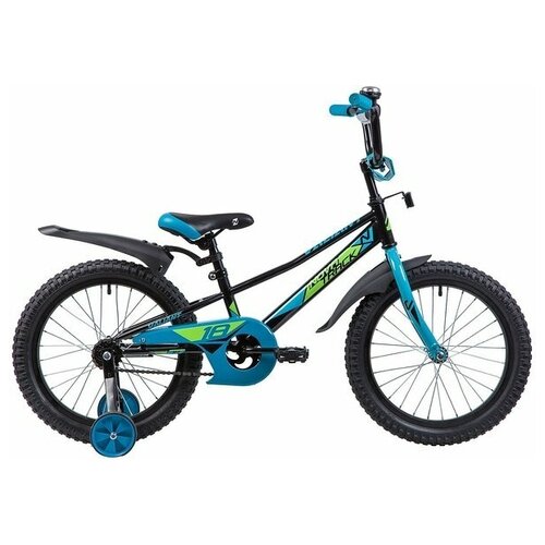 Велосипед 18 детский Novatrack Valiant 2020 количество скоростей 1 рама сталь 115 черный 1110000₽